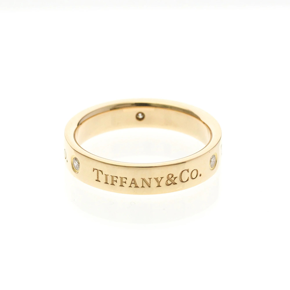 TIFFANY 18k Gold Diamond Ring - Picture 1 of 9